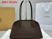 The Row Margaux Shoulder 12 Bag in Chocolate Smooth Leather Replica