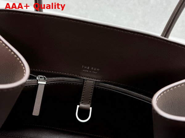 The Row Margaux Shoulder 12 Bag in Chocolate Smooth Leather Replica