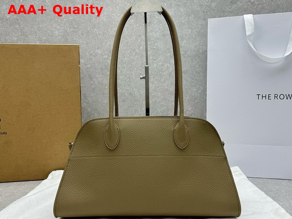The Row Margaux Shoulder 12 Bag in Sandpit Leather Replica