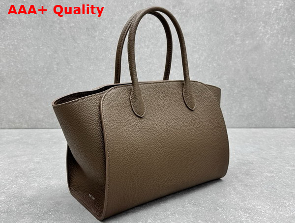 The Row Marlo 12 Bag in Mid Grey Grained Calfskin Leather Replica