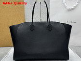 The Row Marlo Tote Bag in Black Grained Leather Replica