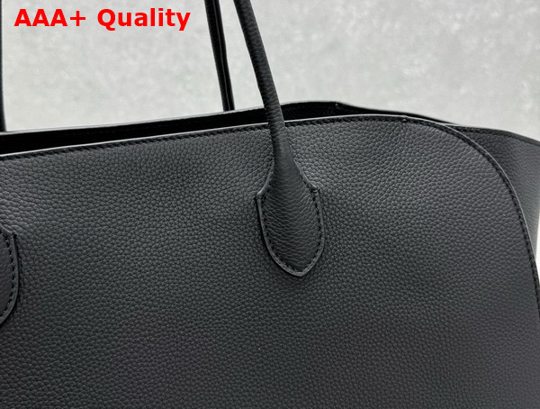 The Row Marlo Tote Bag in Black Grained Leather Replica