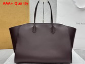 The Row Marlo Tote Bag in Chestnut Polished Saddle Leather Replica