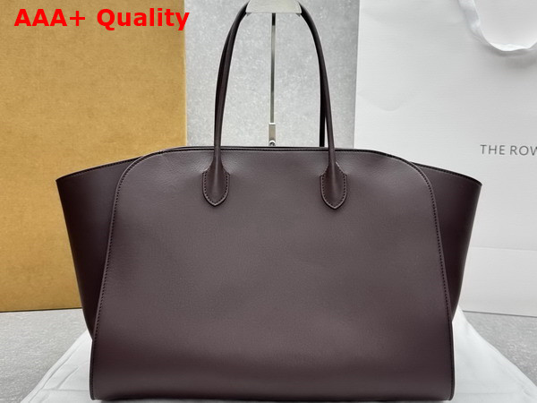 The Row Marlo Tote Bag in Chestnut Polished Saddle Leather Replica
