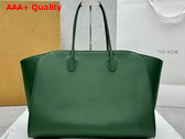 The Row Marlo Tote Bag in Green Polished Saddle Leather Replica