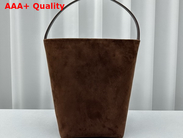 The Row Medium N S Park Tote in Dark Brown Nubuck Replica