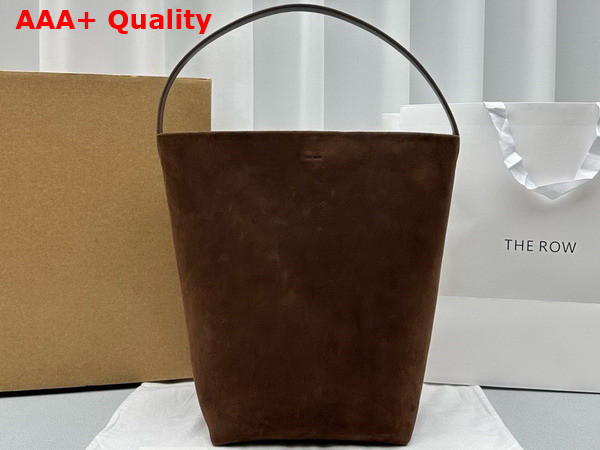 The Row Medium N S Park Tote in Dark Brown Nubuck Replica