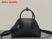 The Row Mini Devon Bag in Black Leather Replica