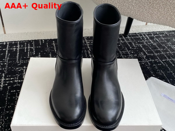 The Row Nobilis Ankle Boot in Black Leather Replica