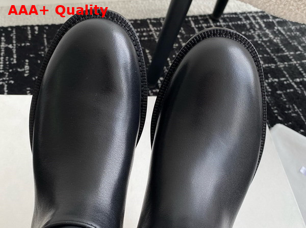 The Row Nobilis Ankle Boot in Black Leather Replica
