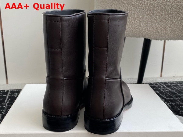 The Row Nobilis Ankle Boot in Dark Brown Leather Replica