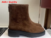 The Row Nobilis Fast Boot in Brown Suede Replica