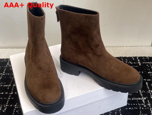 The Row Nobilis Fast Boot in Brown Suede Replica