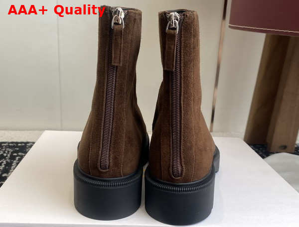The Row Nobilis Fast Boot in Brown Suede Replica