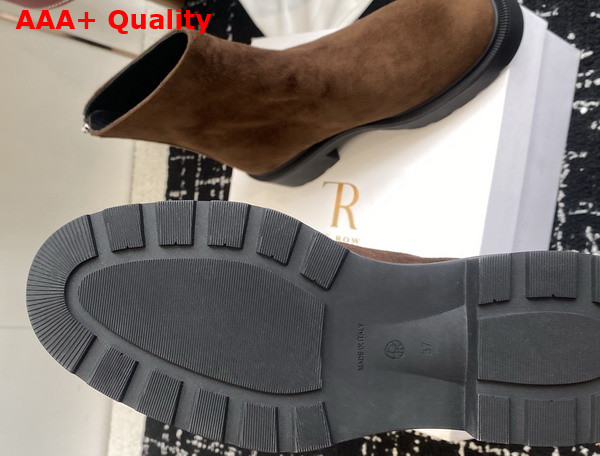 The Row Nobilis Fast Boot in Brown Suede Replica