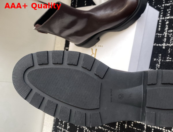The Row Nobilis Fast Boot in Lacquer Brown Leather Replica