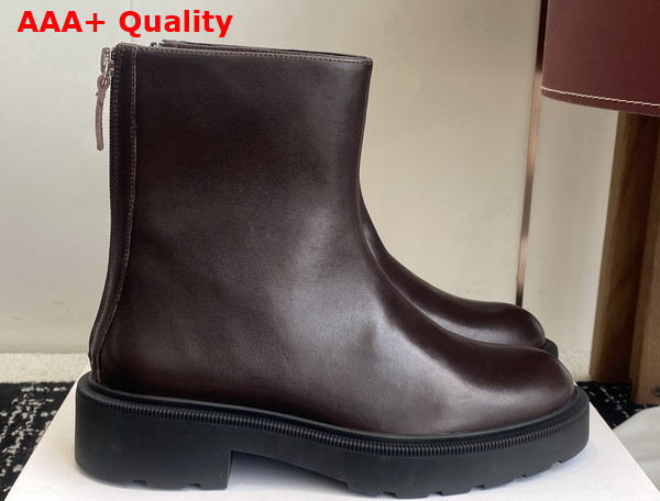 The Row Nobilis Fast Boot in Lacquer Brown Leather Replica