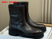 The Row Nobilis TR Boot Lacquer Brown Leather Replica