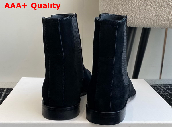 The Row Novus Chelsea Boot in Black Suede Leather Replica