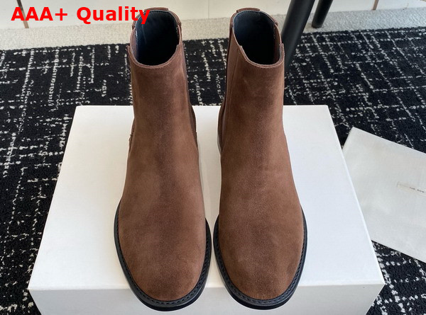 The Row Novus Chelsea Boot in Havana Suede Leather Replica
