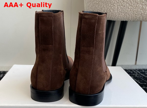 The Row Novus Chelsea Boot in Havana Suede Leather Replica