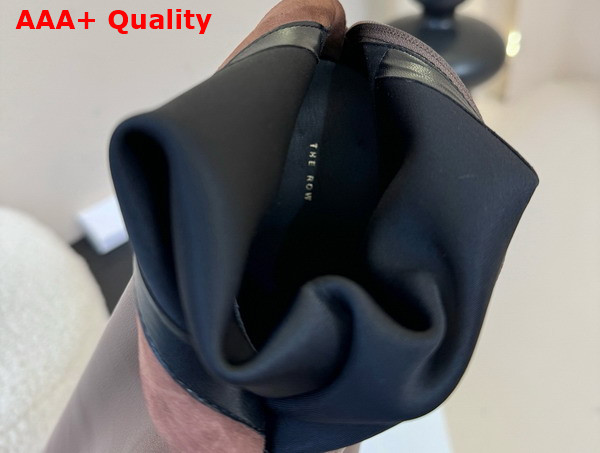 The Row Over the Knee Boot in Black Stretch Leather Replica