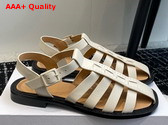 The Row Pablo Sandal in White Leather Replica