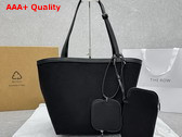 The Row Park Three Stitch Canvas Tote Bag in Black Replica
