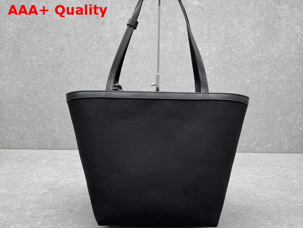 The Row Park Three Stitch Canvas Tote Bag in Black Replica