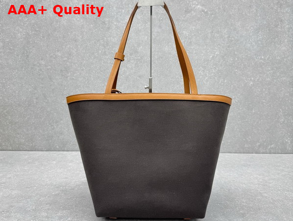 The Row Park Three Stitch Canvas Tote Bag in Deep Brown Replica