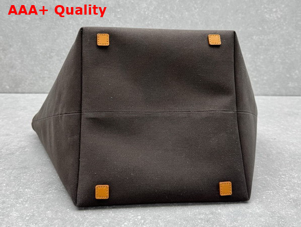 The Row Park Three Stitch Canvas Tote Bag in Deep Brown Replica