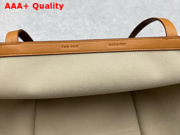 The Row Park Three Stitch Canvas Tote Bag in Deep Brown Replica
