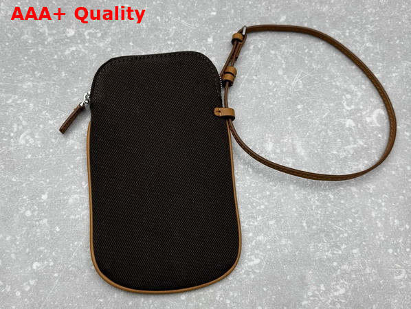 The Row Park Three Stitch Canvas Tote Bag in Deep Brown Replica