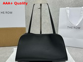 The Row Peggy Clutch in Black Leather Replica
