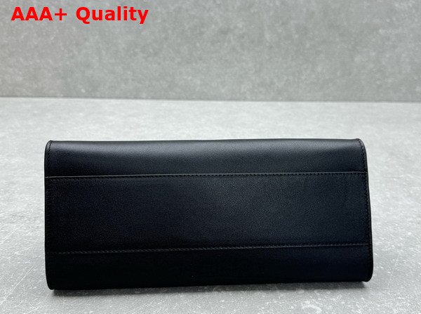 The Row Peggy Clutch in Black Leather Replica