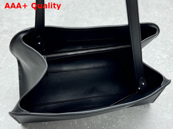 The Row Peggy Clutch in Black Leather Replica