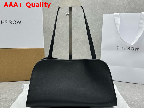 The Row Peggy Clutch in Black Leather Replica