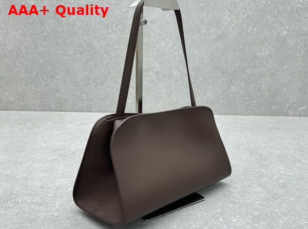 The Row Peggy Clutch in Chestnut Leather Replica