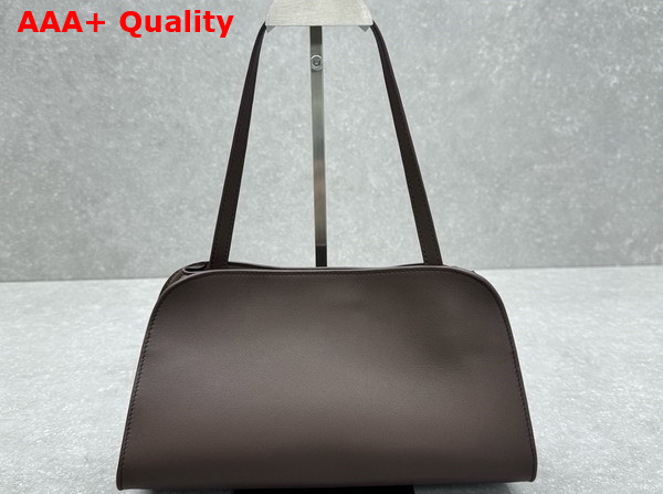 The Row Peggy Clutch in Chestnut Leather Replica