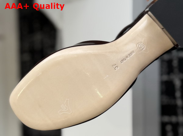 The Row Penelope Ankle Strap Heel Lacquer Brown Replica