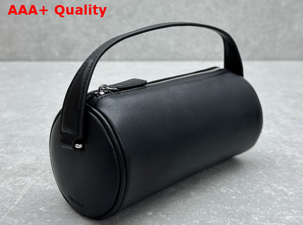 The Row Round 90s Bag in Black Leather Replica