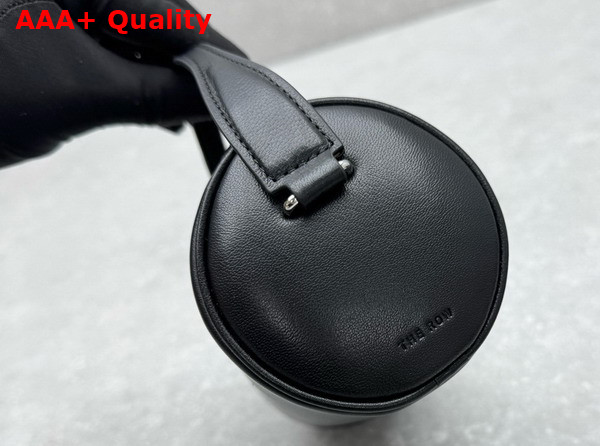 The Row Round 90s Bag in Black Leather Replica