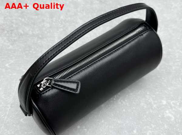 The Row Round 90s Bag in Black Leather Replica