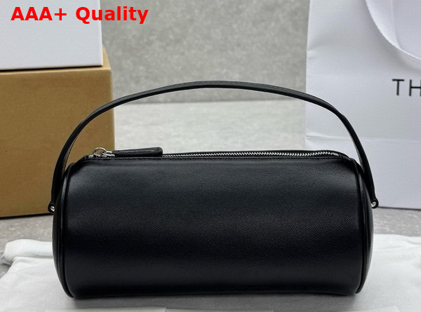 The Row Round 90s Bag in Black Leather Replica