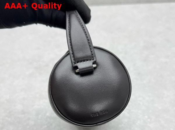 The Row Round 90s Bag in Deep Brown Leather Replica