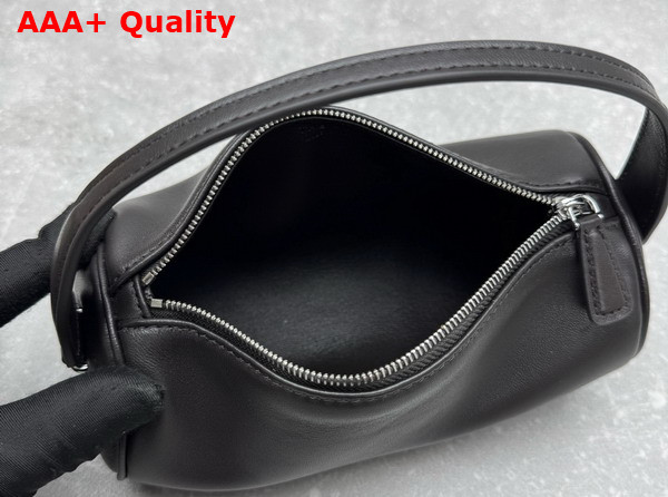 The Row Round 90s Bag in Deep Brown Leather Replica