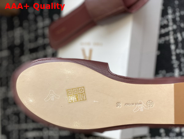 The Row Sara Strap Slide Brown Leather Replica