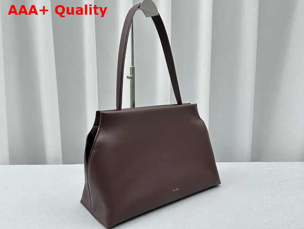 The Row Sienna Shoulder Bag in Burgundy Leather Replica