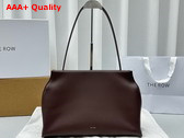 The Row Sienna Shoulder Bag in Burgundy Leather Replica