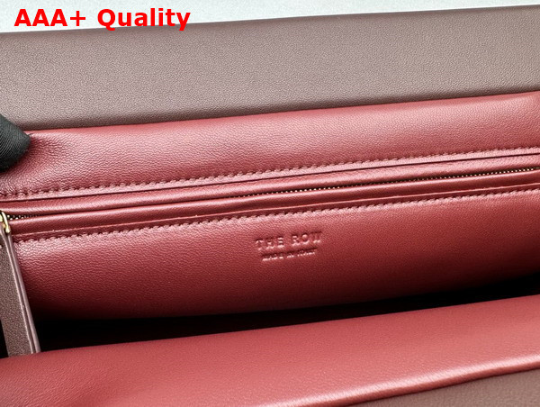 The Row Sienna Shoulder Bag in Burgundy Leather Replica